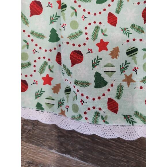 Christmas Girls Smocked Dress size 4 Handmade by Grandma #4 - Picture 5 of 5